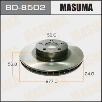 Диск гальмівний передній (кратно 2) FORESTER/S11 (BD-8502) - MASUMA BD8502