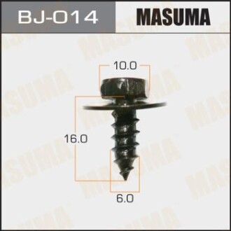 Саморіз 6x16 мм (комплект 10 шт) Toyota (BJ-014) - (5387612540, 5387647090, 5387547060) MASUMA BJ014