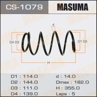 Пружина підвіски передньої Toyota Camry (06-11) (CS-1079) - MASUMA CS1079