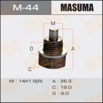 Пробка сливная поддона (с шайбой 14x1.5mm) Mazda (M-44) - MASUMA M44