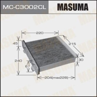 Фільтр салону AC3504 вугільний PAJERO MONTERO/ V87W, V88W, V93W, V98W (MC-C3002CL) - MASUMA MCC3002CL