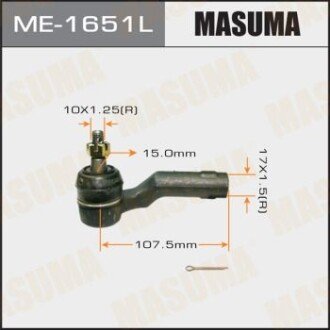 Наконечник кермовий лев зовнішній MAZDA 3 (BK, BL) (-14), 5 (CW) (10-) - MASUMA ME1651L