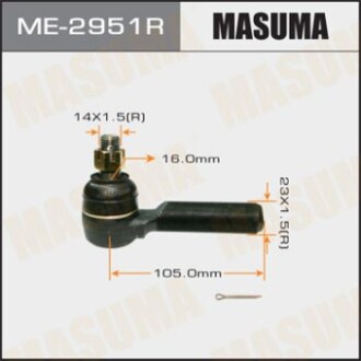 Наконечник рулевой тяги TOYOTA LAND_CRUISER 200 FJ80, HDJ81, HZJ81 (ME-2951R) - (4504669135, 4504769085) MASUMA ME2951R