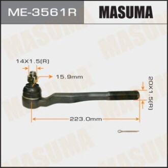 Наконечник рулевой тяги out TOYOTA LAND_CRUISER 100 ##J9#, ##N18# RH (ME-3561R) - MASUMA ME3561R