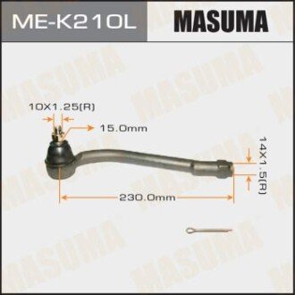 Наконечник рулевой лев HYUNDAI, KIA/ ELANTRA, CERATO - (568202H000) MASUMA MEK210L