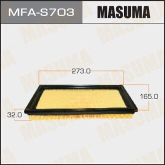 Фільтр повітряний SUZUKI/ SX4/ YA11SYC11S 06- (MFA-S703) - (1378061M00, 1378061M00000) MASUMA MFAS703