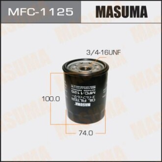 Фільтр масляний Toyota FJ Cruiser (06-09), Land Cruiser (-12), Land Cruiser Prado (05-09), Sequoia (00-09) 4.0, 4.7 (MFC-1125) - MASUMA MFC1125