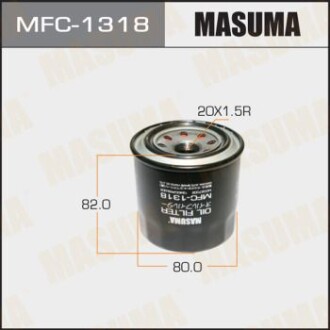 Фільтр масляний Kia, Hyundai, Mazda, MMC, Subaru, (83-) D=78.5mm, H=76mm, M20x1.5 (MFC-1318) - MASUMA MFC1318