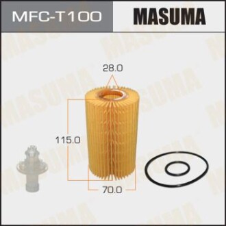 Фільтр масляний (вставка) Toyota Land Cruiser, Sequoia, Tundra (07-) (MFC-T100) - MASUMA MFCT100