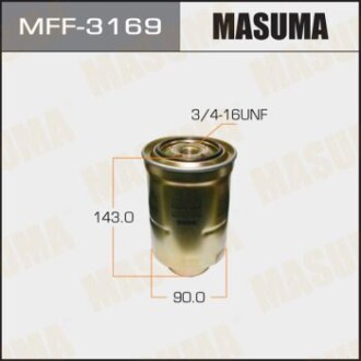 Фільтр паливний Mitsubishi L 200 (08-), Pajero (07-), Pajero Sport (09-15)/ Toyota Avensis (03-08), Land Cruiser Pra (MFF-3169) - MASUMA MFF3169