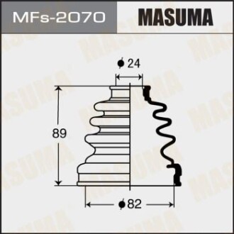 Пыльник ШРУСа (силикон)TOYOTA RAV_4 III (06-11)/MITSUBISHI L 200 (05-10), TOYOTA AVENSIS (01-09) (MFs-2070) - (0443821061, 3815A180, MR331261) MASUMA MFs2070