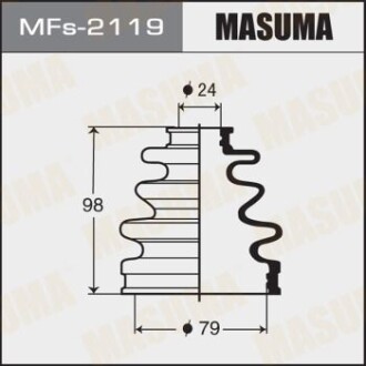 Пыльник ШРУСа наружного Mazda 6 (12-) / Toyota Corolla (00-06), Prius (00-05) силикон (MFs-2119) - MASUMA MFs2119