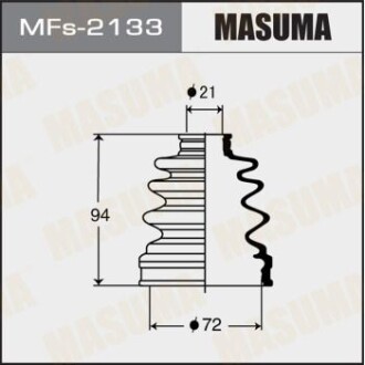 Пильовик ШРКШ внутрішнього Subaru Forester, Impreza, Legacy (-06) силікон (MFs-2133) - MASUMA MFs2133