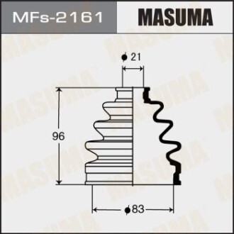 Пыльник ШРУСа (силикон)HONDA CR-V III (07-12), HYUNDAI GRANDEUR (05-11), KIA SPORTAGE (06-11) (MFs-2161) - (44018SR3000, M08022530B, 4954133720) MASUMA MFs2161