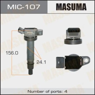 Котушка запалювання 4RUNNER, HILUX / 1AZFSE, 1NZFE, 2TRFE (MIC-107) - MASUMA MIC107