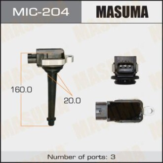 Катушка зажигания Nissan Micra, Qashqai, Note 1.6, X-Trail 2.0 (-14) (MIC-204) - (22448ED80A) MASUMA MIC204