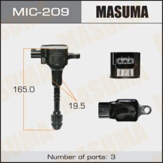 Катушка зажигания ALMERA, PRIMERA / GA16DE, QG15DE, QG18DE (MIC-209) - MASUMA MIC209