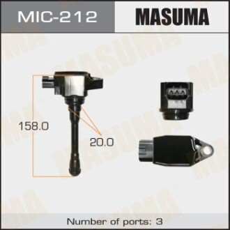 Катушка зажигания (MIC-212) - (224481KT1A, 22448JA11C, 224481KT0A) MASUMA MIC212