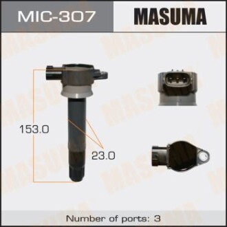 Котушка запалювання Mitsubishi Pajero 3.0 (07-) (MIC-307) - MASUMA MIC307