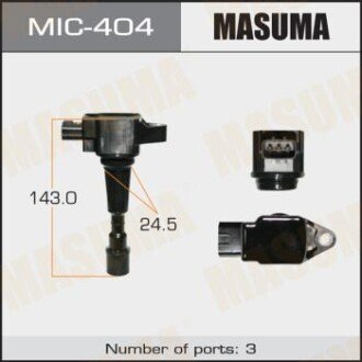 Котушка запалювання MAZDA 2, DEMIO/ZJ-VE, ZJ-VEM, ZY-VE - MASUMA MIC404