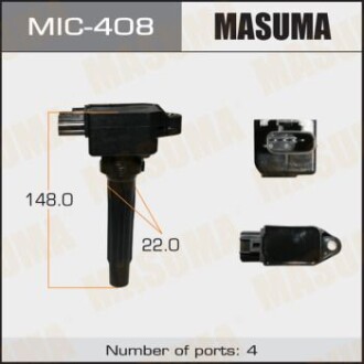 Катушка зажигания Mazda CX-5, CX-9, 3, 6 1.5, 2.0, 2.5 (12-) (MIC-408) - MASUMA MIC408