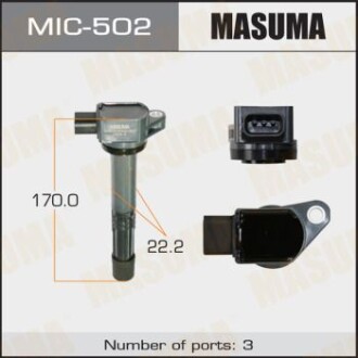 Котушка запалювання Honda CR-V 2.0, 2.4 (-12) (MIC-502) - MASUMA MIC502