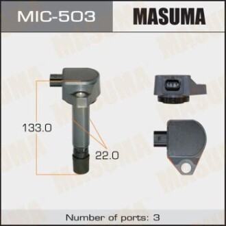 Катушка зажигания Honda Accord 2.0, Civic 1.6, 1.8 (-12) (MIC-503) - MASUMA MIC503