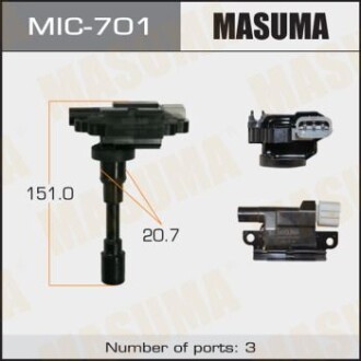 Котушка запалювання Suzuki Swift, SX4 1.5, 1.6 (-16) (MIC-701) - MASUMA MIC701