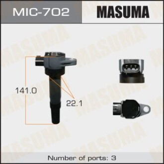 Котушка запалювання Suzuki SX4, Vitara 1.6 (14-) (MIC-702) - MASUMA MIC702