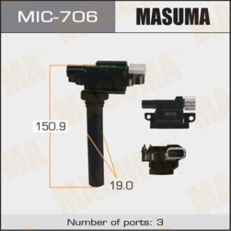 Котушка запалювання Suzuki SX4/M16A Аналог MIC-705 - (3340062J00, 3340062J00000, 3340083E00) MASUMA MIC706