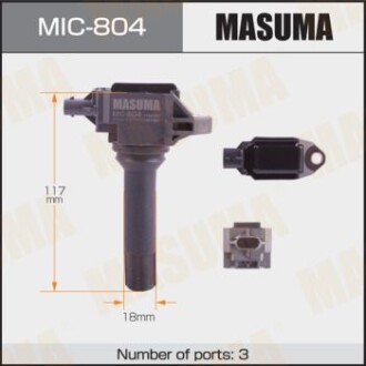 Катушка зажигания Subaru Forester, Legacy 2.0, 2.5 (12-) (MIC-804) - MASUMA MIC804