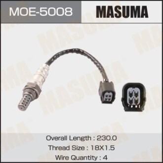 Датчик кислорода (лямбда-зонд) нижний Honda Accord 2.4 (07-12) (MOE-5008) - (36532R40A01) MASUMA MOE5008 (фото 1)