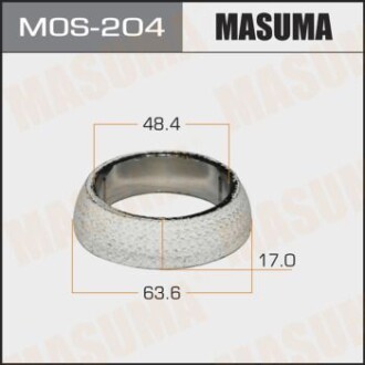 Кольцо глушителя (MOS-204) - (1745121030, 1745116030, 174510D010) MASUMA MOS204