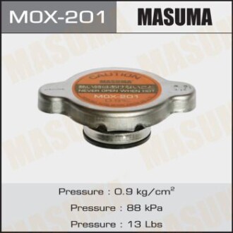 Крышка радиатора Honda/ Mazda/ Mitsubishi/ Nissan/ Subaru/ Suzuki/ Toyota 0.9 bar (MOX-201) - (feg815205, d31615205, mb660735) MASUMA MOX201 (фото 1)