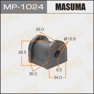 Втулка стабілізатора заднього (Кратно 2) Mitsubishi Lancer (03-09) (MP-1024) - (mr589637) MASUMA MP1024