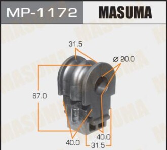 Втулка стабілізатора передн (Кратно 2) Nissan Micra, Tiida, Note 2005.12- (MP-1172) - MASUMA MP1172