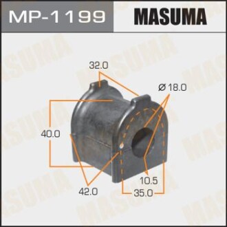 Втулка стабилизатора заднего (Кратно 2) Toyota FJ Cruiser (10-), Land Cruiser Prado (09-) (MP-1199) - (4881860030) MASUMA MP1199