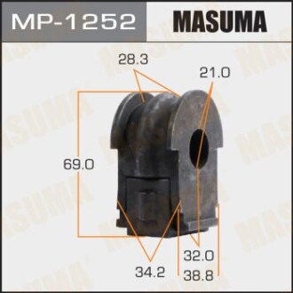 Втулка стабилизатора переднего (Кратно 2) Nissan Qashqai (13-17) (MP-1252) - MASUMA MP1252