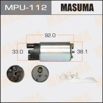 Бензонасос электрический (+сеточка) Toyota (MPU-112) - (2322037170, 170403TA0C, 2322021211) MASUMA MPU112 (фото 1)