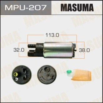 Бензонасос электрический (+сеточка) Nissan (MPU-207) - (17040JD03A, 17040JD01A, 17040JD01B) MASUMA MPU207