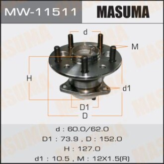 Маточина колеса - MASUMA MW11511