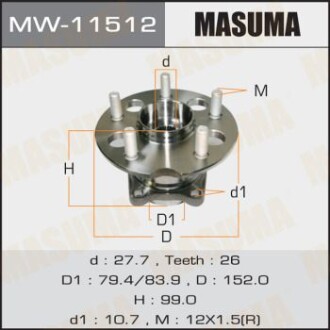 Ступица колеса задн RAV4/ ACA21L (MW-11512) - MASUMA MW11512