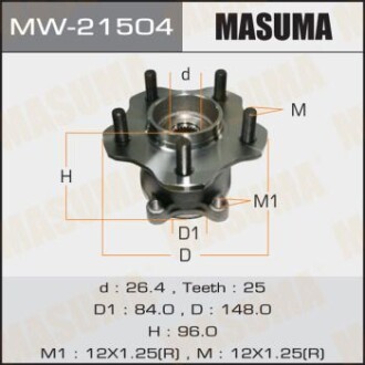 Ступица колеса (MW-21504) - (432024BF0A, 43202JG21A, 43202EN11A) MASUMA MW21504