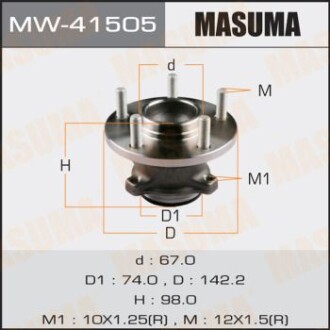 Ступица колеса задн MAZDA 3, AXELA / BK5P 08- (MW-41505) - MASUMA MW41505