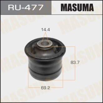 Сайлентблок задней балки Toyota Auris, Corolla, Prius (06-) (RU-477) - (4872502200, 4872512590) MASUMA RU477