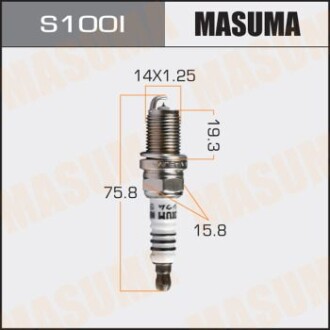 Свічка запалювання - (5960C2, 5960C3, 1822A030) MASUMA S100I