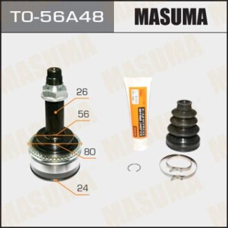 ШРУС 24x56x26x48 TOYOTA CAMRY ACV30. 2001-2006TOYOTA AVENSIS (03-08), TOYOTA CAMRY (01-06) (TO-56A48) - MASUMA TO56A48