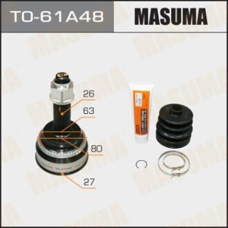 ШРУС наружный Toyota Camry (01-06) (нар:26/вн:27) (TO-61A48) - (4347029626, 4346049126, 4341033240) MASUMA TO61A48