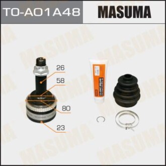 ШРУС 23x58x26 x48 TOYOTA COROLLA (02-12), TOYOTA AVENSIS (03-08) (TO-A01A48) - MASUMA TOA01A48