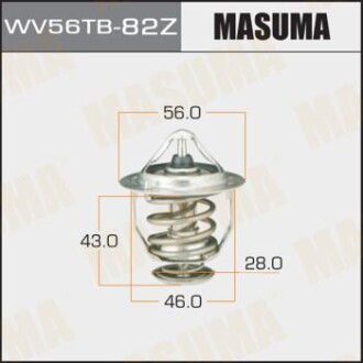 Термостат Lexus/Toyota 1.4, 1.6, 1.8, 2.4 (-09) 3.5 (-17) (WV56TB-82Z) - MASUMA WV56TB82Z